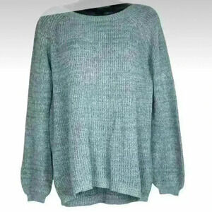 LULU'S v-back cotton blend sweater | S